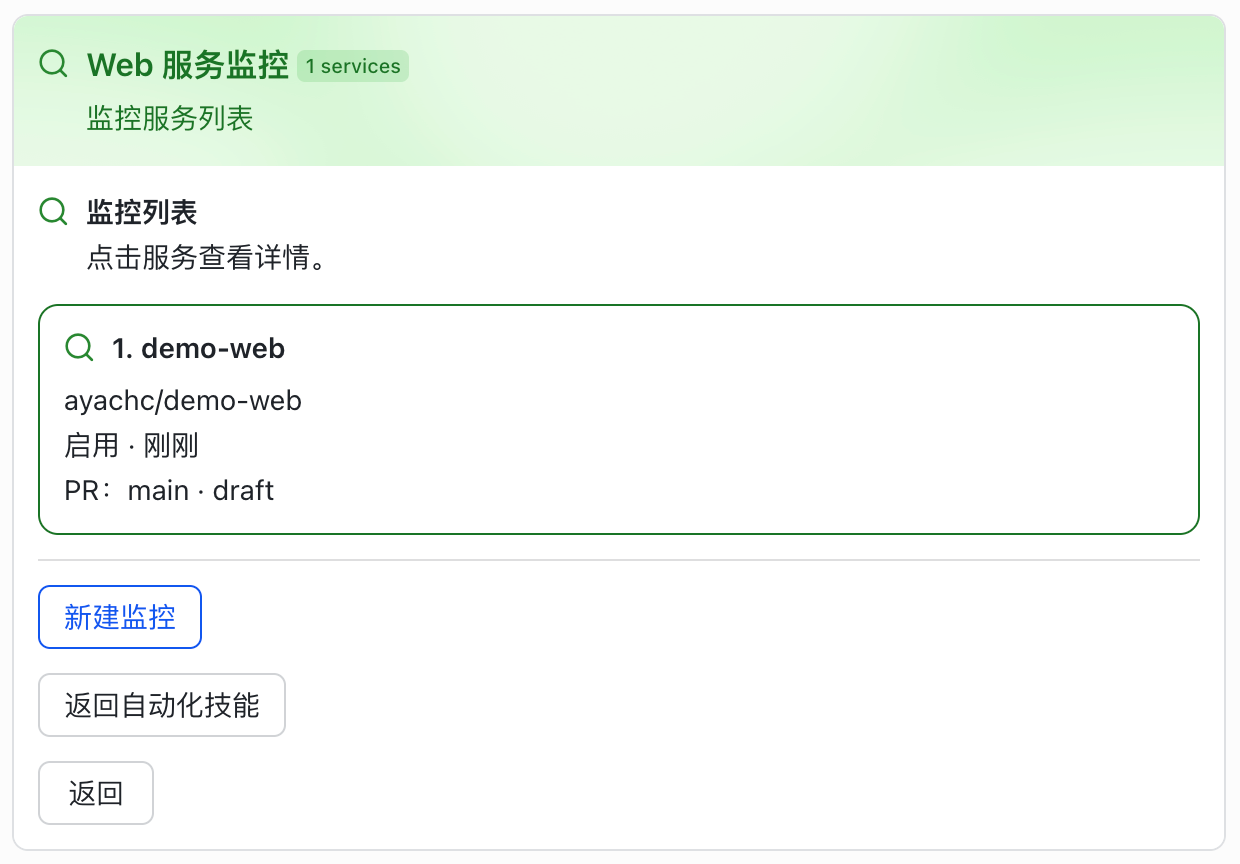 Web Monitor 服务监控截图